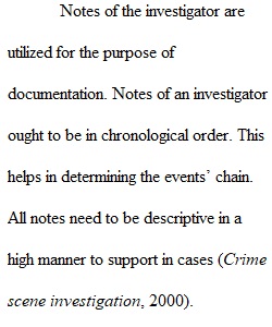 Crime Scene Investigation Week 1 Discussion 1